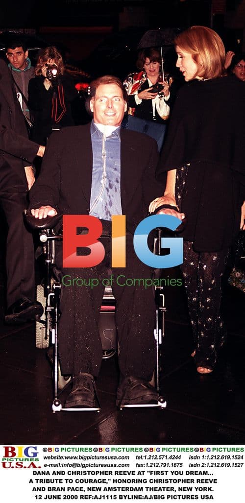 Dana and Christopher Reeve at Courage Tribute