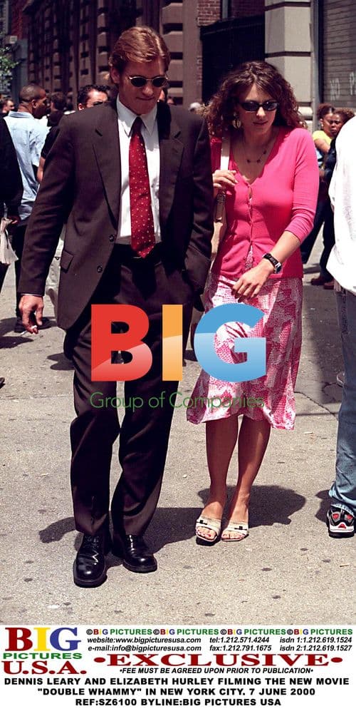 DENNIS LEARY AND ELIZABETH HURLEY FILMING IN NYC