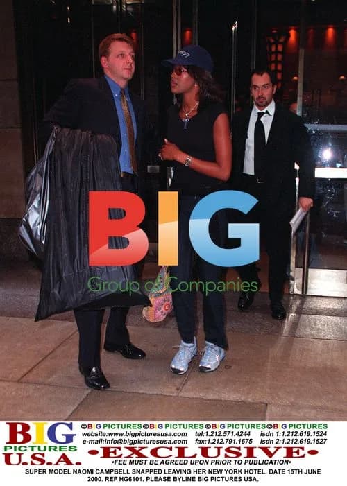 Naomi Campbell leaves New York hotel