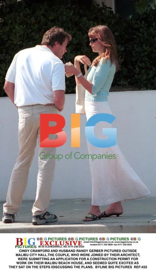 Cindy Crawford and Randy Gerber at Malibu City Hall