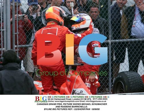 Schumacher and Barrichello at Canadian Grand Prix