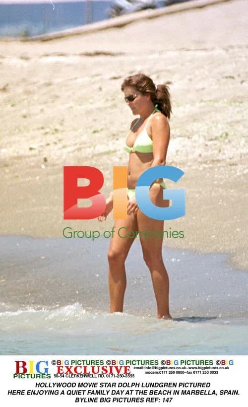 Dolph Lundgren's Family Beach Day in Marbella