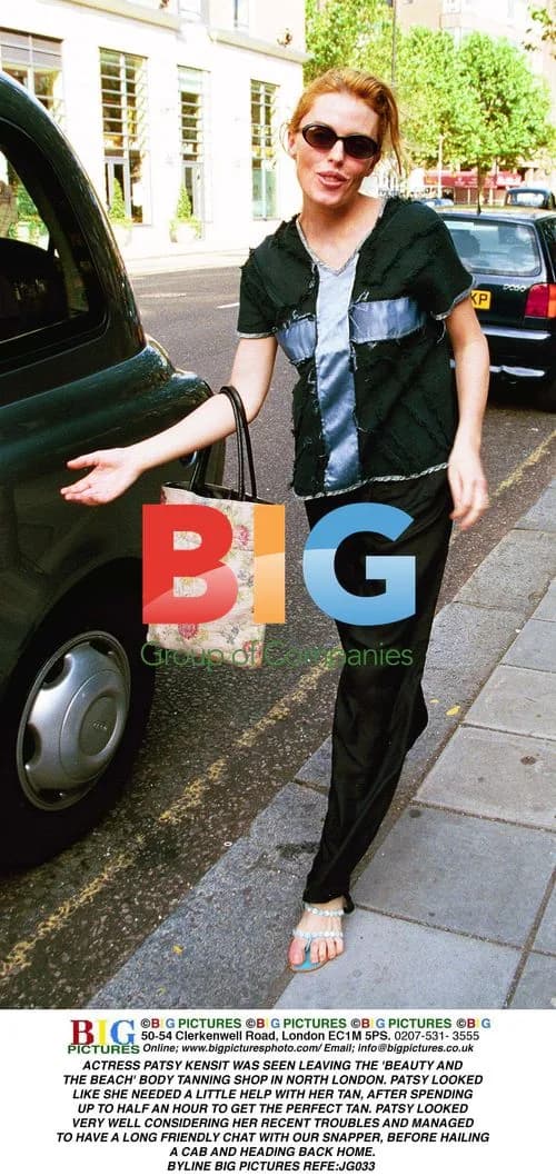 Patsy Kensit Leaving Tanning Shop