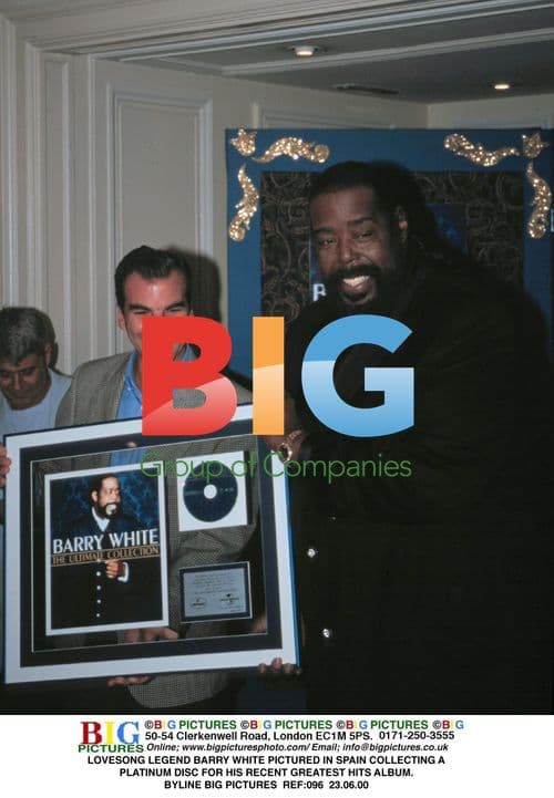 Barry White Collects Platinum Disc in Spain