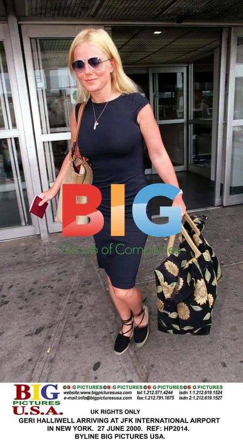 Geri Halliwell Arriving at JFK Airport