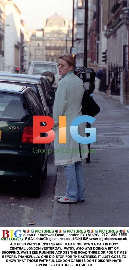 Patsy Kensit Hailing Cab in London