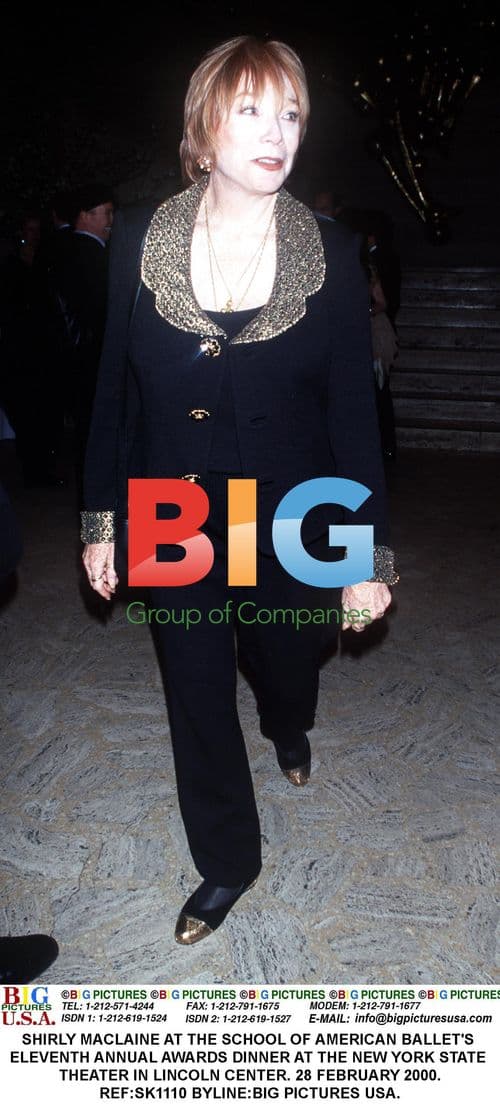 SHIRLY MACLAINE AT AMERICAN BALLET AWARDS DINNER
