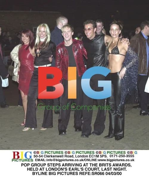 Pop group Steps arriving at the BRITs