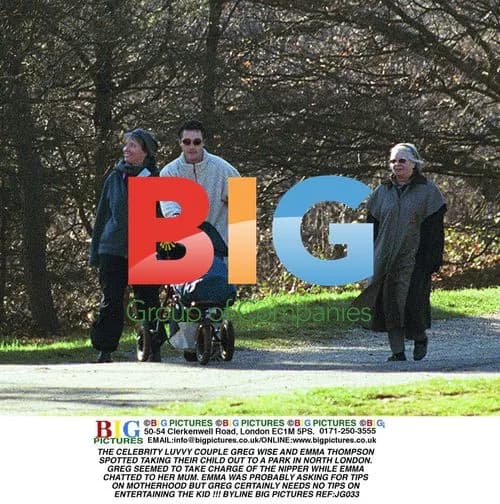 Greg Wise and Emma Thompson Out with Child
