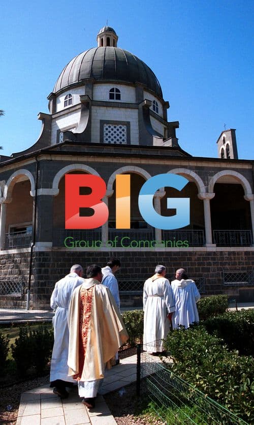 Catholic Priest at Church of Beatitudes