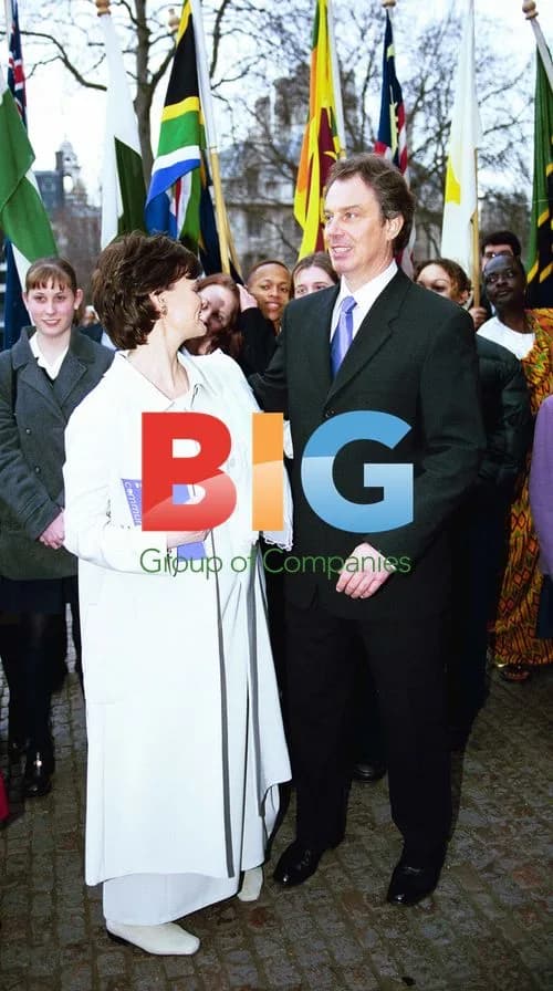 TONY AND CHERRIE BLAIR AT COMMONWEALTH CELEBRATIONS