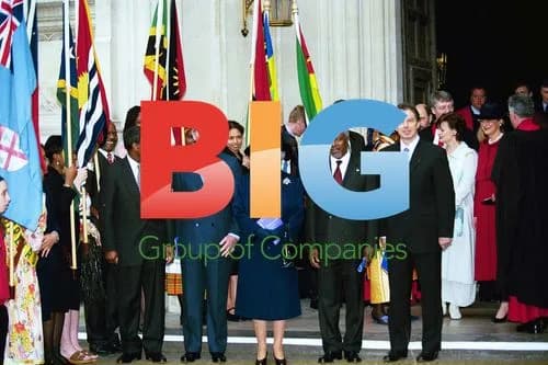 Queen, Prince Charles, Blair, and Annan at Commonwealth Day