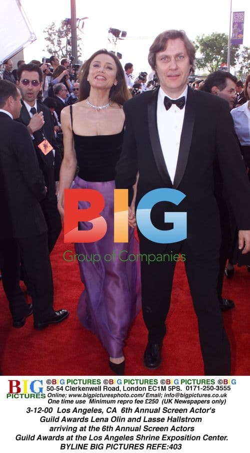 Lena Olin and Lasse Hallstrom at 6th SAG Awards