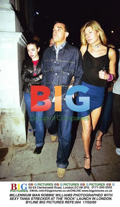 Robbie Williams and Tania Strecker at 'The Rock' Launch