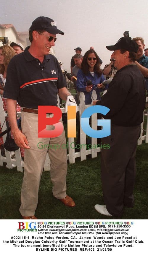 James Woods and Joe Pesci at Michael Douglas Golf Tournament