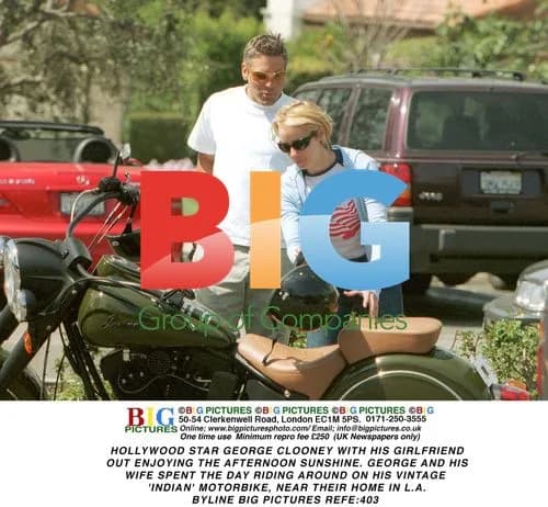 George Clooney Rides Vintage Motorbike