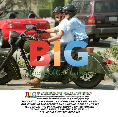 George Clooney Rides Vintage Motorbike