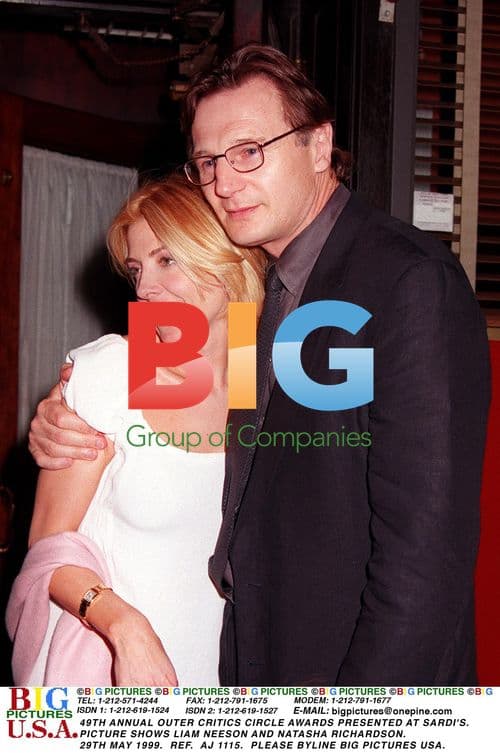 Liam Neeson and Natasha Richardson at Outer Critics Circle Awards