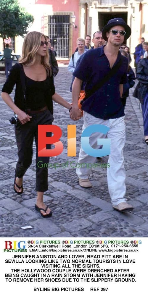 Brad Pitt and Jennifer Aniston in Seville