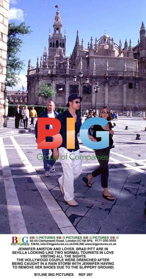 Jennifer Aniston and Brad Pitt in Seville
