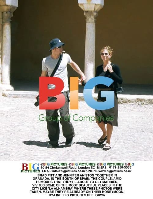 Brad Pitt and Jennifer Aniston in Granada, Spain