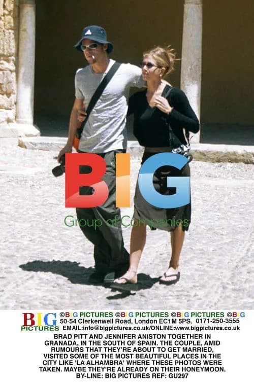 Brad Pitt and Jennifer Aniston in Granada, Spain