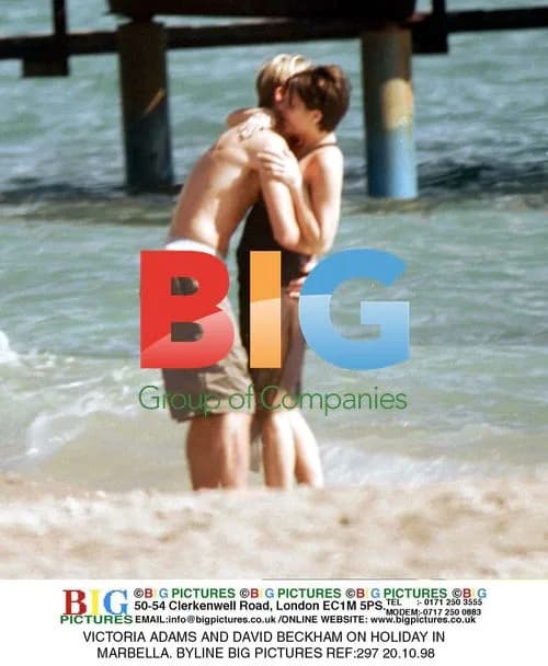Victoria Adams and David Beckham in Marbella