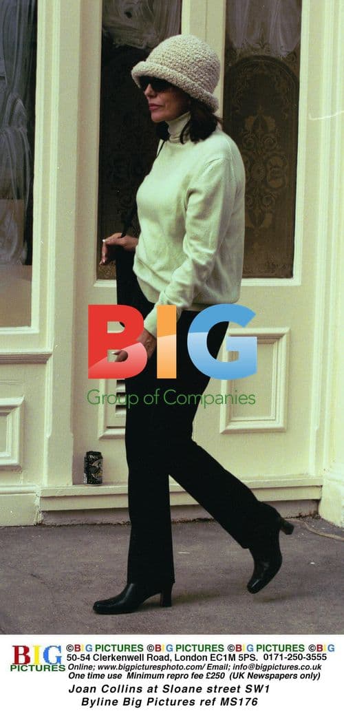 Joan Collins on Sloane Street