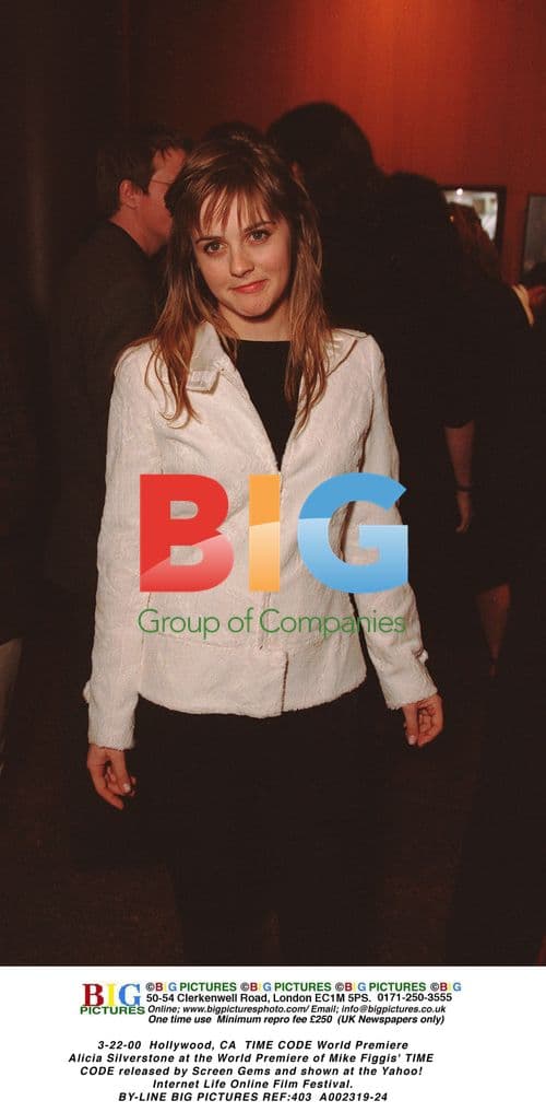 Alicia Silverstone at TIME CODE World Premiere