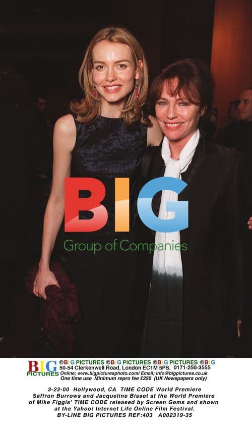 Saffron Burrows and Jacqueline Bisset at TIME CODE Premiere