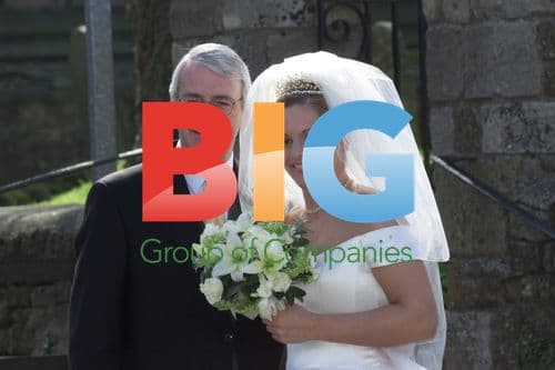 John Major at daughter Elizabeth's wedding