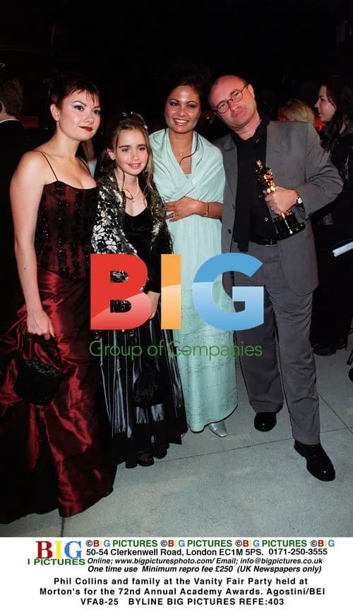 Phil Collins and family at Vanity Fair Oscar Party
