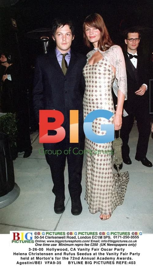 Helena Christensen and Rufus Seedus at Vanity Fair Oscar Party