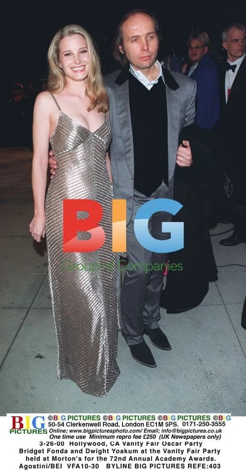 Bridget Fonda and Dwight Yoakum at Vanity Fair Oscar Party