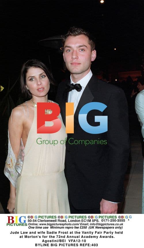 Jude Law and Sadie Frost at Vanity Fair Oscar Party
