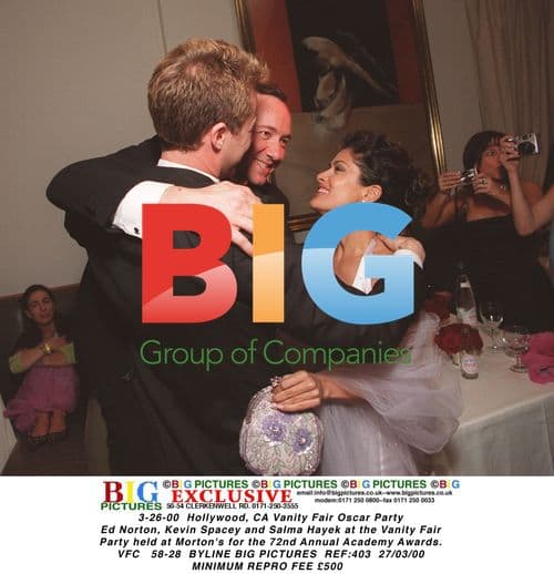 Vanity Fair Oscar Party with Ed Norton, Kevin Spacey, Salma Hayek