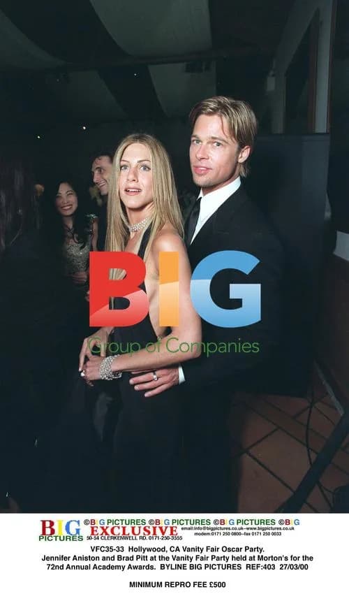 Aniston and Pitt at Vanity Fair Oscar Party