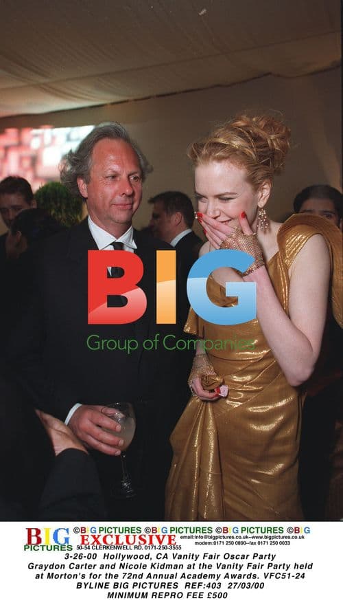 Graydon Carter and Nicole Kidman at Vanity Fair Oscar Party