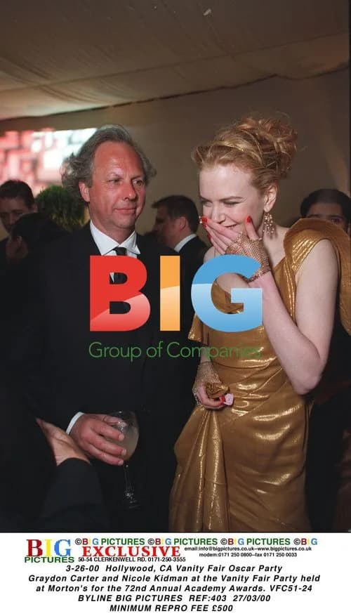 Graydon Carter and Nicole Kidman at Vanity Fair Oscar Party