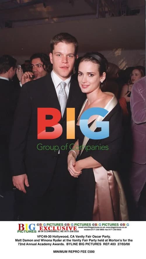 Matt Damon and Winona Ryder at Vanity Fair Oscar Party