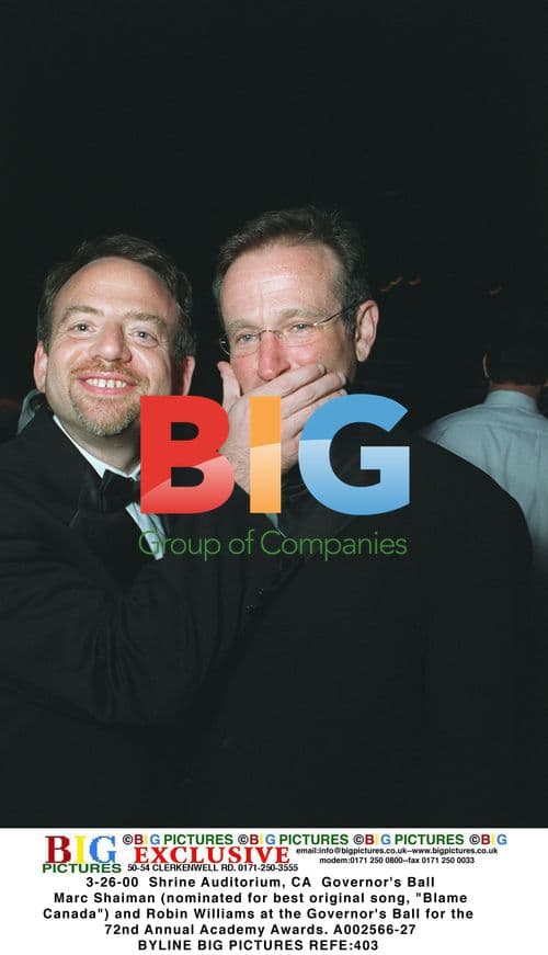 Marc Shaiman and Robin Williams at Governor's Ball
