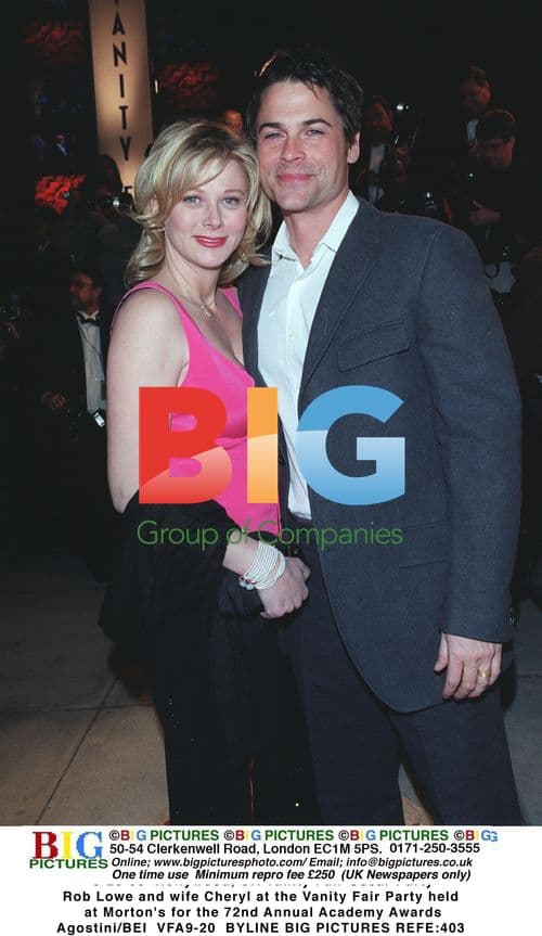 Rob Lowe and wife Cheryl at Vanity Fair Oscar Party