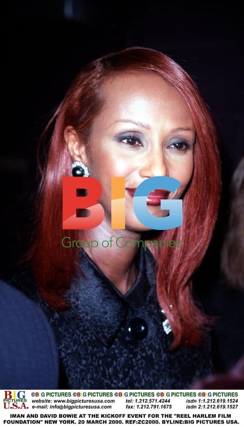 IMAN and David Bowie at film event