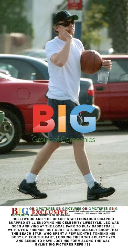 Leonardo DiCaprio Plays Basketball in Park