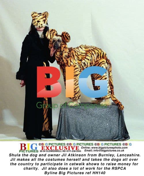 Shula the dog and owner Jil Atkinson of Burnley