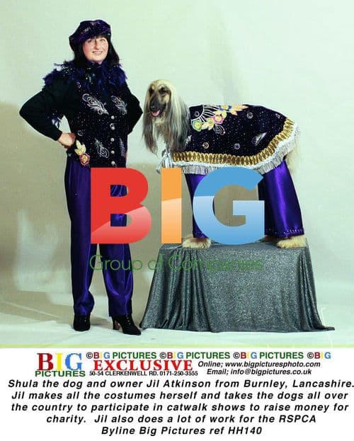 Shula the dog and owner Jil Atkinson from Burnley