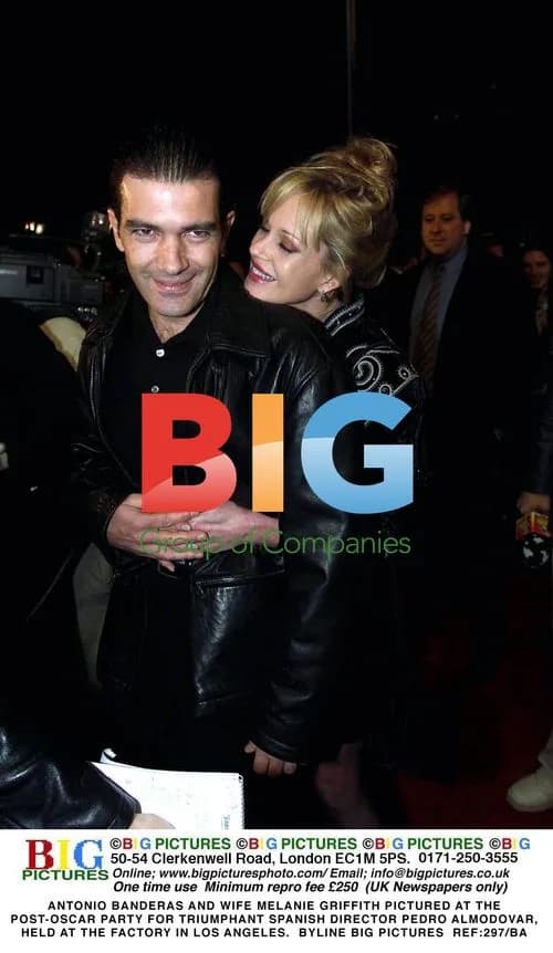 ANTONIO BANDERAS AND MELANIE GRIFFITH AT ALMODOVAR PARTY