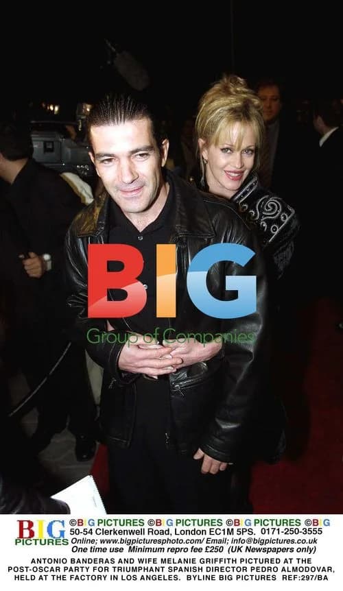 Antonio Banderas and Melanie Griffith at Almodovar's Oscar Party