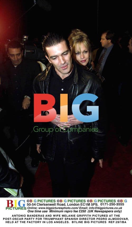 Antonio Banderas and Melanie Griffith at Oscar Party