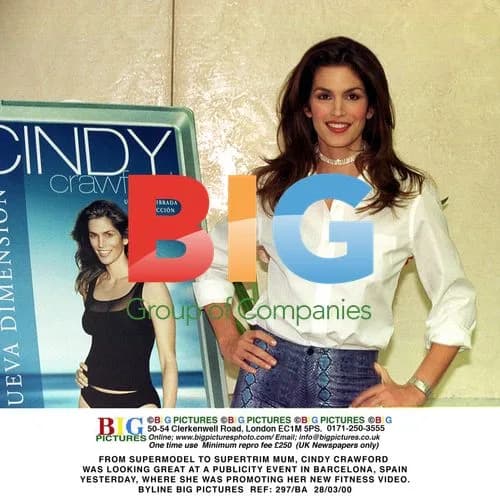 Cindy Crawford at Fitness Video Promo